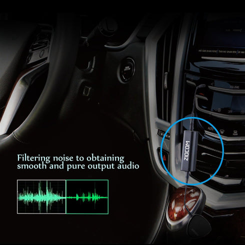 ZIOCOM Ground Loop Noise Isolator, Noise Filter, Eliminate The Buzzing Noise for Your Car Audio System/Home Stereo with Jack 3.5mm Audio Cable