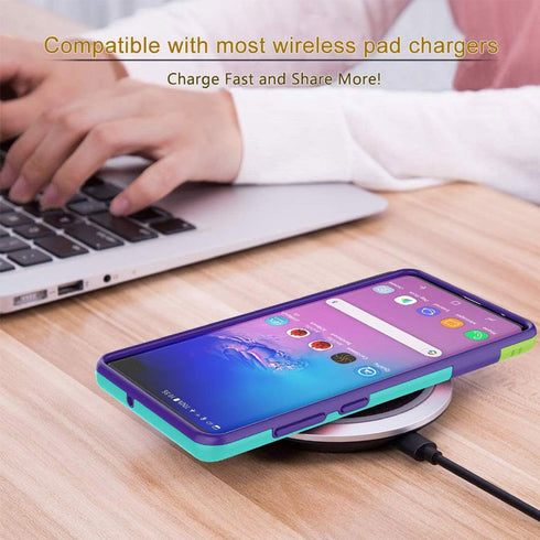Jeylly for Galaxy S10 Plus Case - Cute Ultra Slim 3 Color Hybrid Impact Full-Body Rugged Cover for Samsung Galaxy