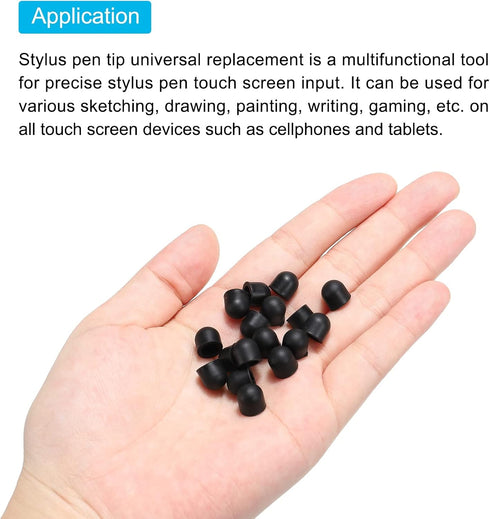 MECCANIXITY 50pcs Stylus Pen, 8mm Fine Tips Conductive Rubber Capacitive Touch Screen Universal Replacement