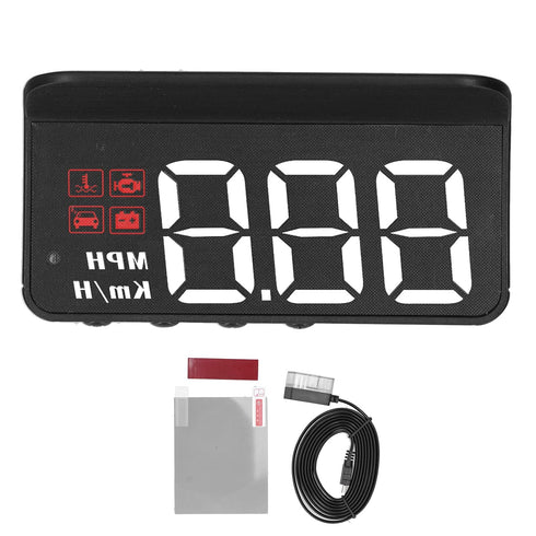 OBD2 HUD Head Up Display, Car HUD Speedometer Display Windshield Projector Multifunction Gauge Alarm Fatigue Driving Reminder