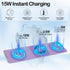 3 in 1 Foldable Magnetic Wireless Charger Keychain, 15W Fast Travel Charger for Phone 15/14/13/12 Pro/Max/Plus,