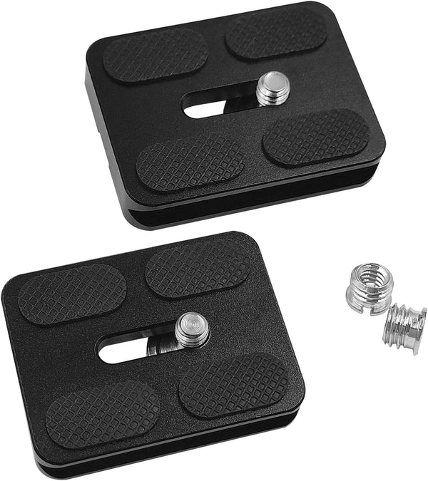 2 Pack 50mm Quick Release Plate with 1/4 "-20 Camera Screw, Tripod Mount Plate Fits Arca Swiss Standard