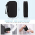 FYY Travel Cable Organizer Pouch - Black Portable Waterproof Double Layers Storage Bag for Accessories