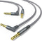 MCSPER 2 Pack Aux Cable, 6.6ft/2M TRS Auxiliary Cables 90 Degree Right 3.5mm
