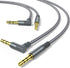 MCSPER 2 Pack Aux Cable, 6.6ft/2M TRS Auxiliary Cables 90 Degree Right 3.5mm