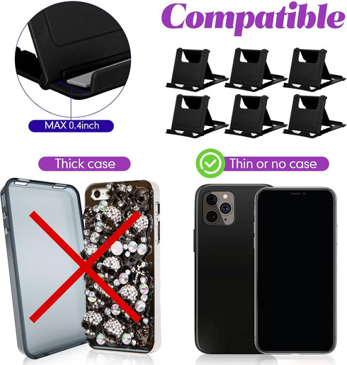Kathfly 36 Pcs Cell Phone Stand Bulk Foldable Tablet Mobile Stand Adjustable Universal Multi Angle Pocket Phone Holder