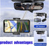 Car Rearview Mirror Mobile Phone Holder Pack-1, 360 Degrees Rotation, Retractable Bracket, for Most Car Models (Black)