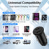 Car Charger for iPhone 15, 40W Dual USB C Cigarette Lighter with 2 Pack 10FT USB C to USB C Cable, Fast Charging Black
