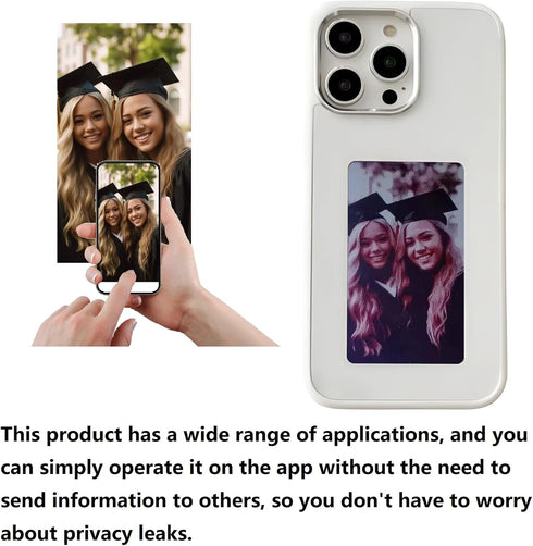 DIY E-Ink Phone Case for iPhone 15 Pro Max: Smart Photo Rear Projection Customizable Case to Display Photos Instantly -