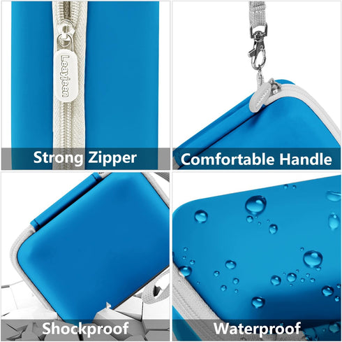Leayjeen Underwater Camera Case for YISENCE/Trsunow, Waterproof Floatable Digital Camera - Blue (Case Only)