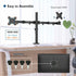BONTEC Dual Monitor Desk Mount, Monitor Stand for 13 27 Inch LCD LED 2 Monitors, Ergonomic Full Motion Heavy Duty