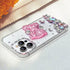 iPhone 15 Case - Pink Bling Diamond Glitter Rhinestone, 3D Bowknot, Cute Sparkly Gem, Luxury Fashion, Clear Protective.