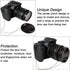 77mm Camera Lens Cap, PCTC Camera Lens CoverSnap-On Center Pinch Front Lens Cover with Strap Compatible with Nikon, Canon, Sony & Other DSLR Cameras