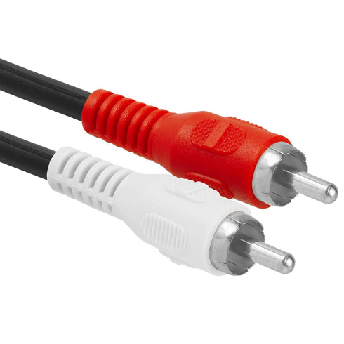 Cmple - 2 RCA Male to 1 RCA Female Stereo Audio Y-Cable, Gold Plated