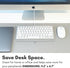 Macally Small Wired Keyboard for Mac & Windows - 78 Scissor Switch Keys, USB Mini Aluminum Keyboard