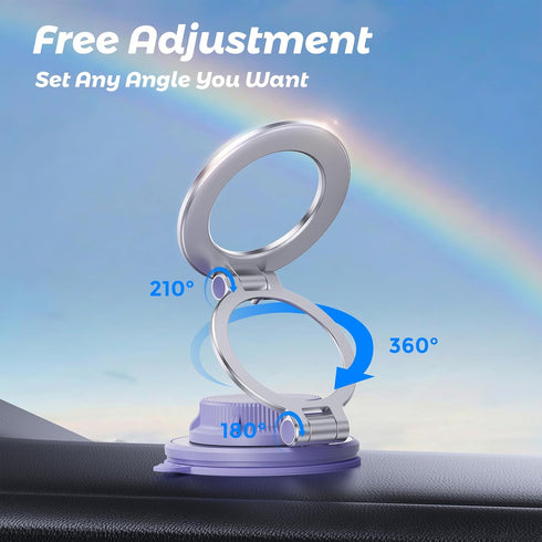 Alviera 360Adjustable 17 16 15 14 13 12 Magnetic Suction Phone Mount for MagSafe Case, Car Phone Holder for iPhone Pro