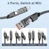 USB C Cable, 4 in 1 Multi Charger Cable, USB C Adapter for iPhone/iPad/MacBook/Samsung and All USB C Devices
