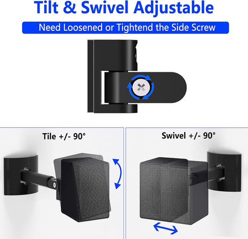 Speaker Wall Mount Ceiling Mount for Samsung 9500S Rear Speaker, Tilt and Swivel Adjust Mounts