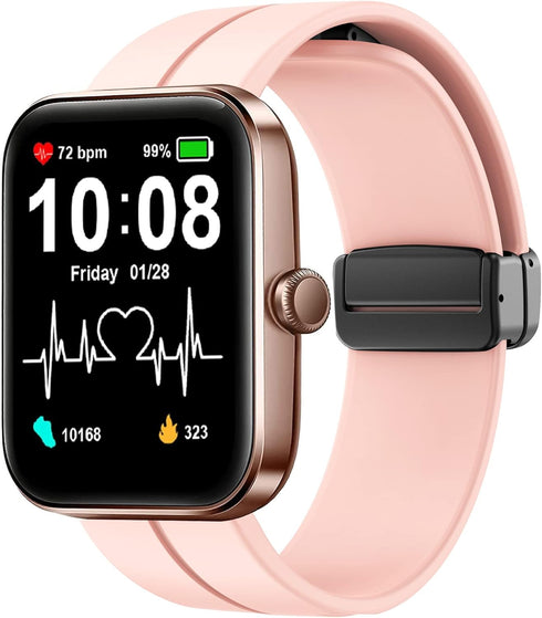SKG V7 Smartwatch Bands Compatible, Lamshaw Soft Silicone Magnetic Buckle Sport Replacement Straps for SKG V7/VRPEFIT
