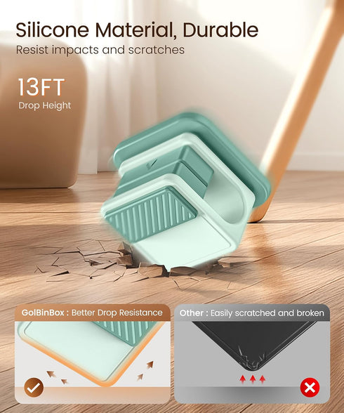 GolbinBox 6 Pack 8mm Magnetic Cable Clips, Glow in The Dark Cable Holders, Cord Organizer with Shockproof Silicone