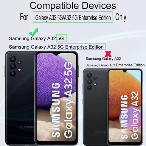 Ibywind Screen Protector for Samsung Galaxy A32 5G (6.5 Inches), with 2Pcs Tempered Glass, 1Pc Camera Lens Protector,