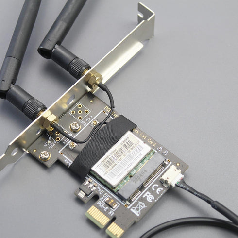 GLOTRENDS WA02 Mini PCIe to PCIe X1 WiFi Bluetooth Adapter for Mini PCIe WiFi 4/5/6/6e Module, Coral TPU Module, with