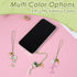 3pcs Cherry Blossom Daisy Flower Phone Charm, Handmade Mobile Phone Pendant, Cute Anti-lost Strap for Women