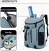 Backpack 4-Way Kalesi Gym Duffle Tennis Bag Waterproof with Shoes Compartment for travel Sport Hiking laptop (Grayish