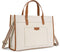 Missnine Canvas Laptop Tote Bag, 15.6 Inch Work Shoulder Bag, Casual Briefcase Handbag for Travel, Office, College