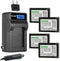 Kastar 4-Pack EN-EL2 Battery and LCD AC Charger for Nikon EN-EL2 ENEL2 EL2 Battery, Compatible with Nikon Coolpix