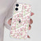 Zrutru Cute Flower Magnetic Phone Case for iPhone 12/12 Pro 6.1",Aesthetic Pink Floral