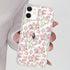 Zrutru Cute Flower Magnetic Phone Case for iPhone 12/12 Pro 6.1",Aesthetic Pink Floral