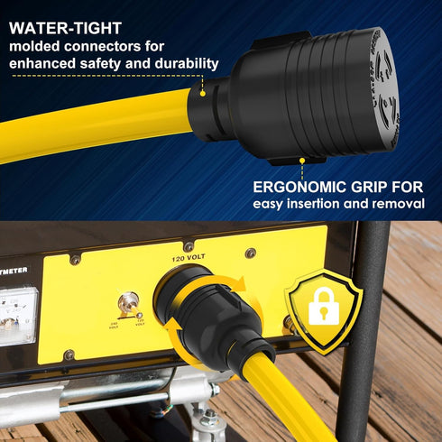HUBRV L14-30R L14-30R 125V/250V 30 18 Inches 1.5 Power Bank Adapter NEMA to Twist Lock AMP Female to Female Cord