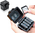 DB-110 LI-92B LI-90B NP-50 Battery and SD Micro SD Card Case, Shockproof & Water-Resistant Storage Box for 4X Batteries