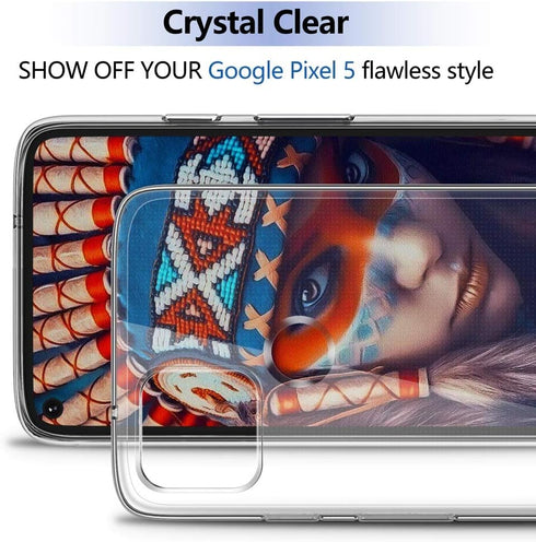 SNOSHO Clear Case for Google Pixel 5, Slim Thin Silicone TPU Protective Cover, Lightweight Anti-Scratch