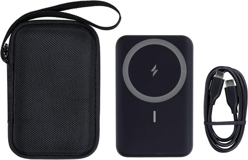 Khanka Hard Travel Case for Anker 621 622 633 Magnetic Battery, 5000mAh 10000mAh Charger, Case Only (Black)