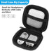 Earbud Case, Cridoz Earphone Case Headphone EVA Earbud Holder with Stainless Steel Carabiner Cell Phone Accessories Organizer Mini Earbud Pouch for Wireless Earbuds, Bluetooth Headset, SD Memory Card