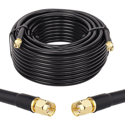 SMA Male to SMA Male Coaxial Cable, 50 ohm KMR240 Ultra Low Loss Antenna Extension Cable