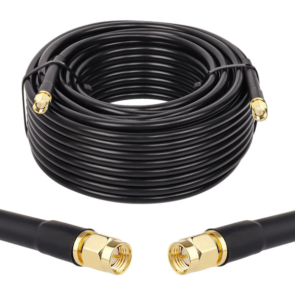 SMA Male to SMA Male Coaxial Cable, 50 ohm KMR240 Ultra Low Loss Antenna Extension Cable
