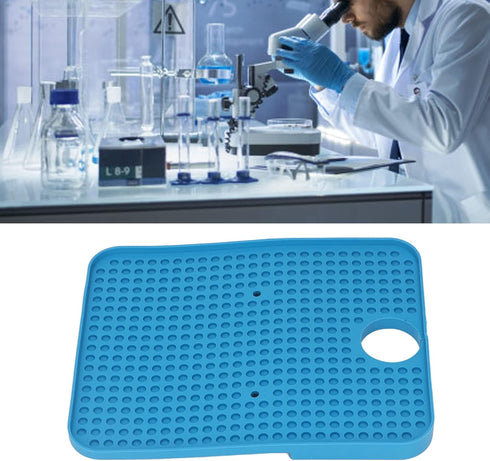 Heat Resistant Microscope Silicone Base with Screw Positioning Holes, Anti Static Multifunctional Micro Soldering Mat