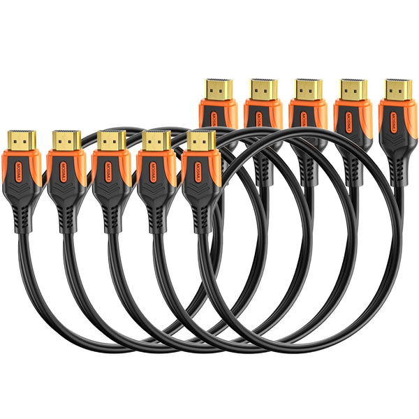 4K HDMI 2.0 Cable 3FT 5-Pack, High Speed 18Gbps HDMI Cord for