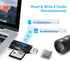 SD Card Reader, AIYEEN 4-in-1 USB C SD Card Reader Dual Slot OTG Memory Card Adapter for TF/Micro SD/SD/SDXC/Micro