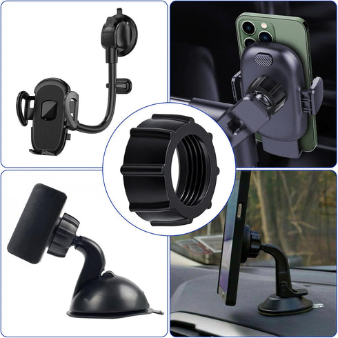 Teaaha 17mm 12PCS Car Phone Mount Replacement Parts, Tightening Nut for Replacement Car Mount Screw On, Mobile Ball