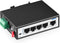 YuLinca 5 Port Mini PoE+ Industrial DIN-Rail Switch, 4 Ports PoE+ and 1 Uplink, 10/100Mbps Fast Ethernet - Unmanaged