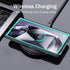 BaHaHoues Samsung Galaxy S24 Ultra Case, Dark Blue/Aqua Blue, with Built-in Kickstand, Shockproof/DropProof Military