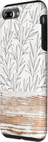 iPhone 7 Plus/8 Plus Boho Rustic Botanical Leaf Pattern Vintage Case (Beige)