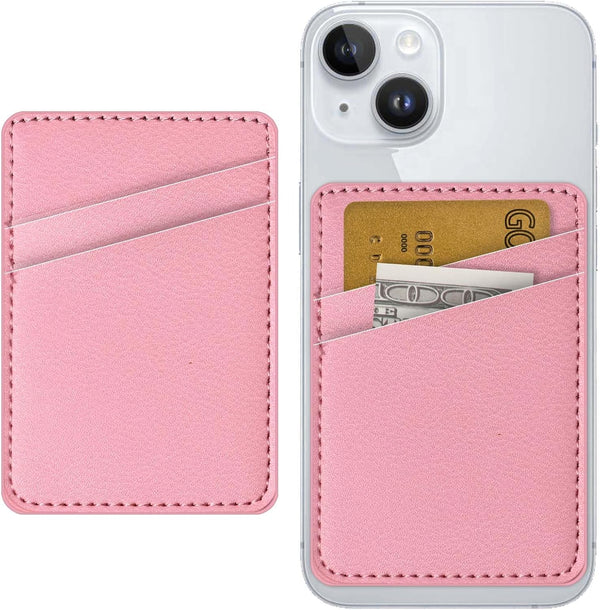 Leather Phone Card Holder Wallet, Stylish Sticker Phone Case Credit Card Holder, Suitable for iPhone, Samsung, Android,
