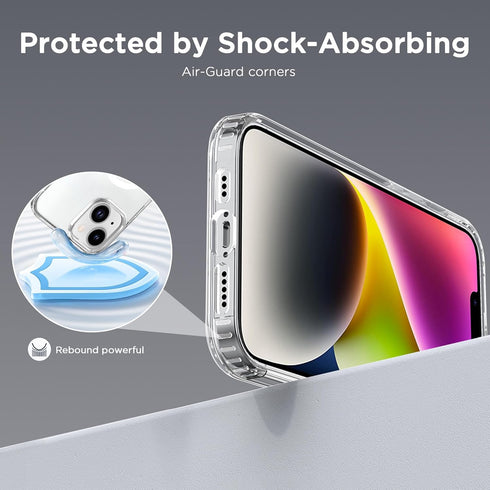 CACOE Magnetic Case for iPhone 13 & 14 6.1 inch, Compatible with MagSafe, Anti-Scratch, Clear