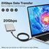 CABLAPTOP 10ft,3.2 2x2 Cable,4K@144Hz/60Hz,8K@30Hz Cable,20Gbps Charging,240W 17 16Pro CABALPTOP usb c to usb c cable