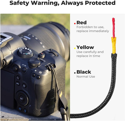 Adjustable Soft Neoprene Camera Neck Strap with Zipped Pockets for Photographers